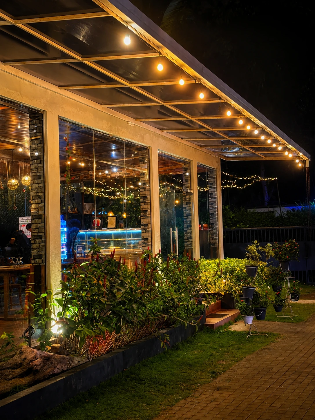 The air-conditioned private function room at Kiththa Restaurant, Ragama, set for an event